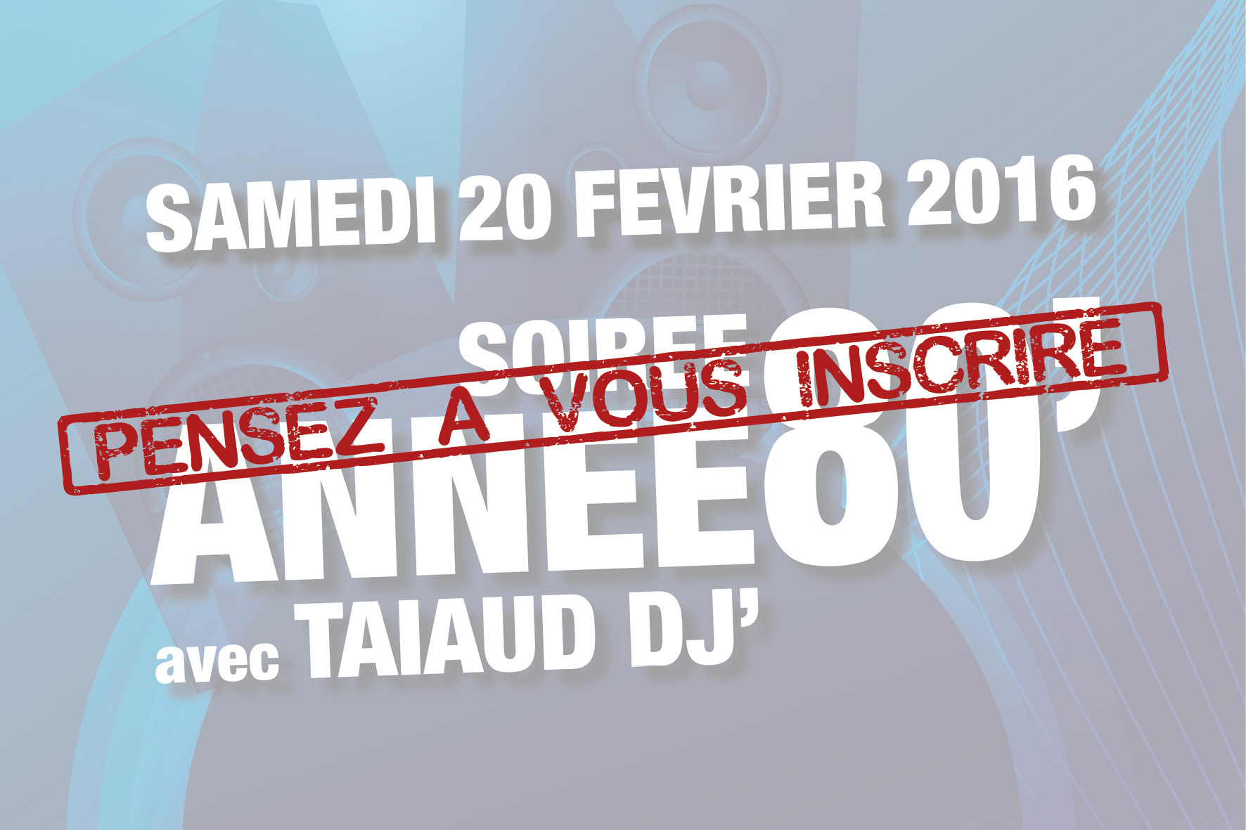 Ce lundi dernier jour pour les inscriptions de la soirée année 80′ – US